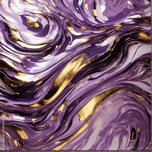 Illustration, postcard: abstract holographic backgrounds with gold and violet gradient. 