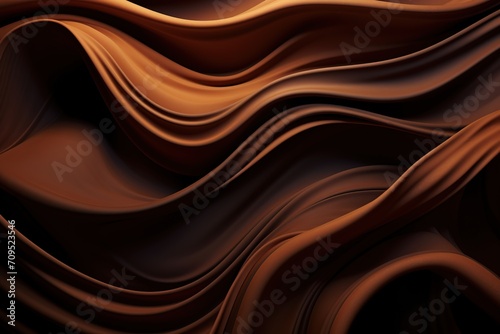 Abstract brown background with waves. Created with Ai