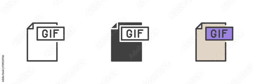 GIF file different style icon set GIF file different style icon set