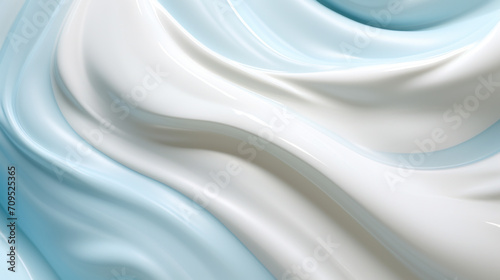 White and Blue fluid art dynamics. AI generated.
