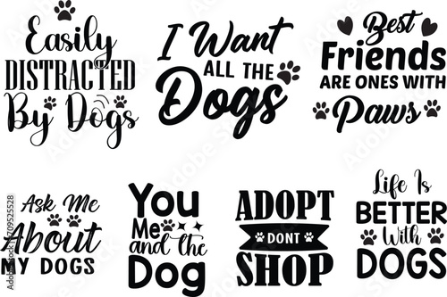Dog Quotes lettering Bundle, Dog Quotes Bundle