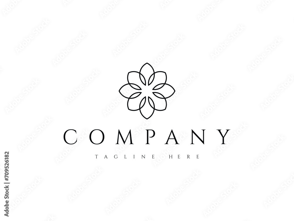 abstract elegant beauty flower logo design abstract elegant beauty flower logo design