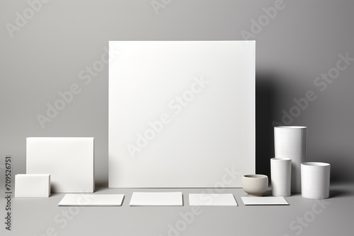 Wallpaper Mural Blank Stationery Set Mockup created with Generative AI Torontodigital.ca