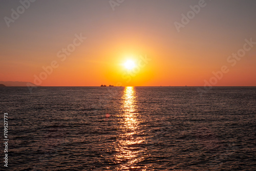 海に沈む夕日