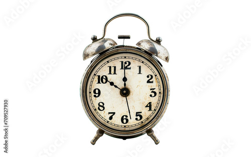 Clock in Stylish Design On Transparent Background.