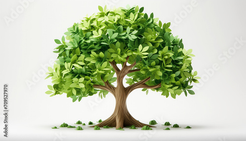 paper tree with a white background