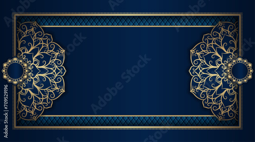 Luxury background with golden mandala ornament