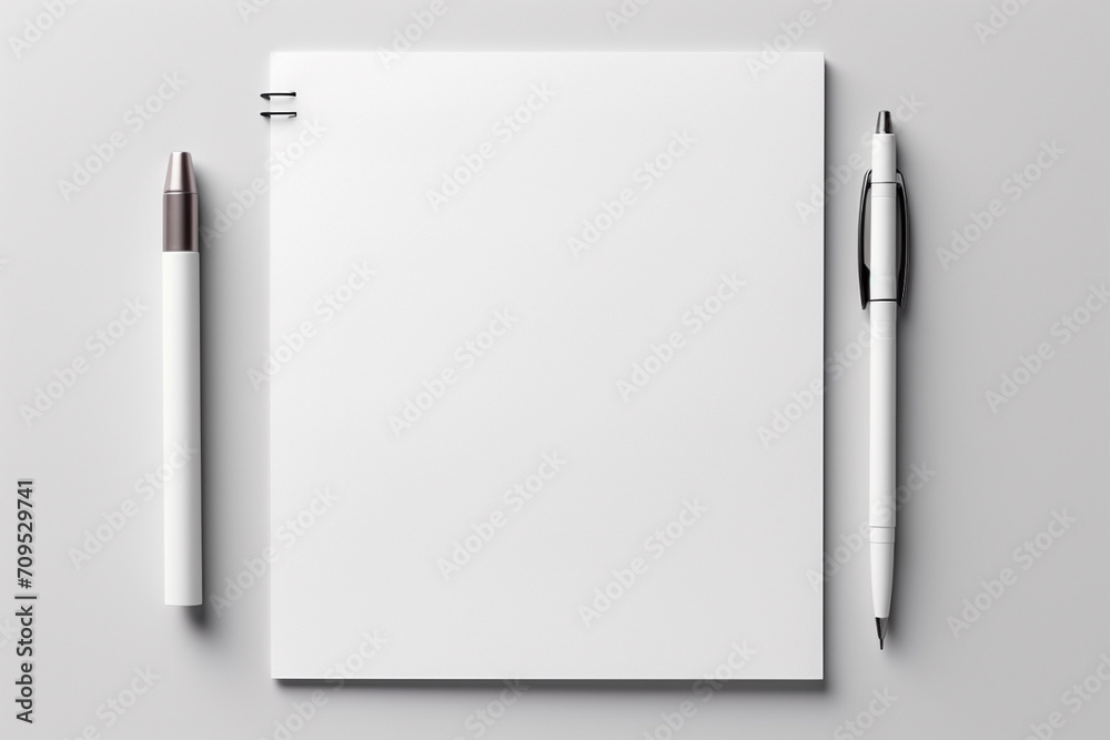 Blank Stationery Set Mockup created with Generative AI Blank Stationery Set Mockup created with Generative AI