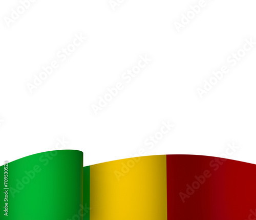 Mali flag element design national independence day banner ribbon png 