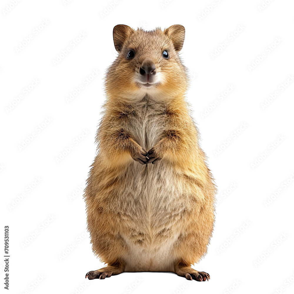 Quokka isolated white background Quokka isolated white background