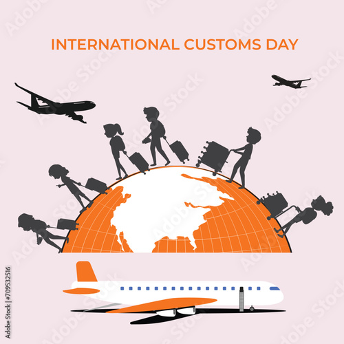 International Customs Day vector illustration art, social media post, poster, banner, or logo.