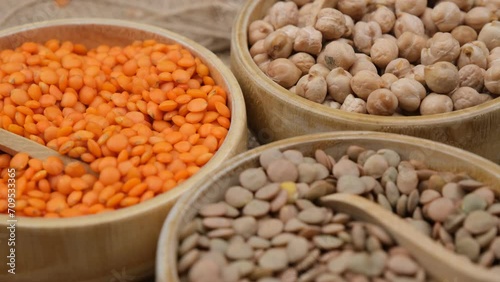 lentils and chickpeas