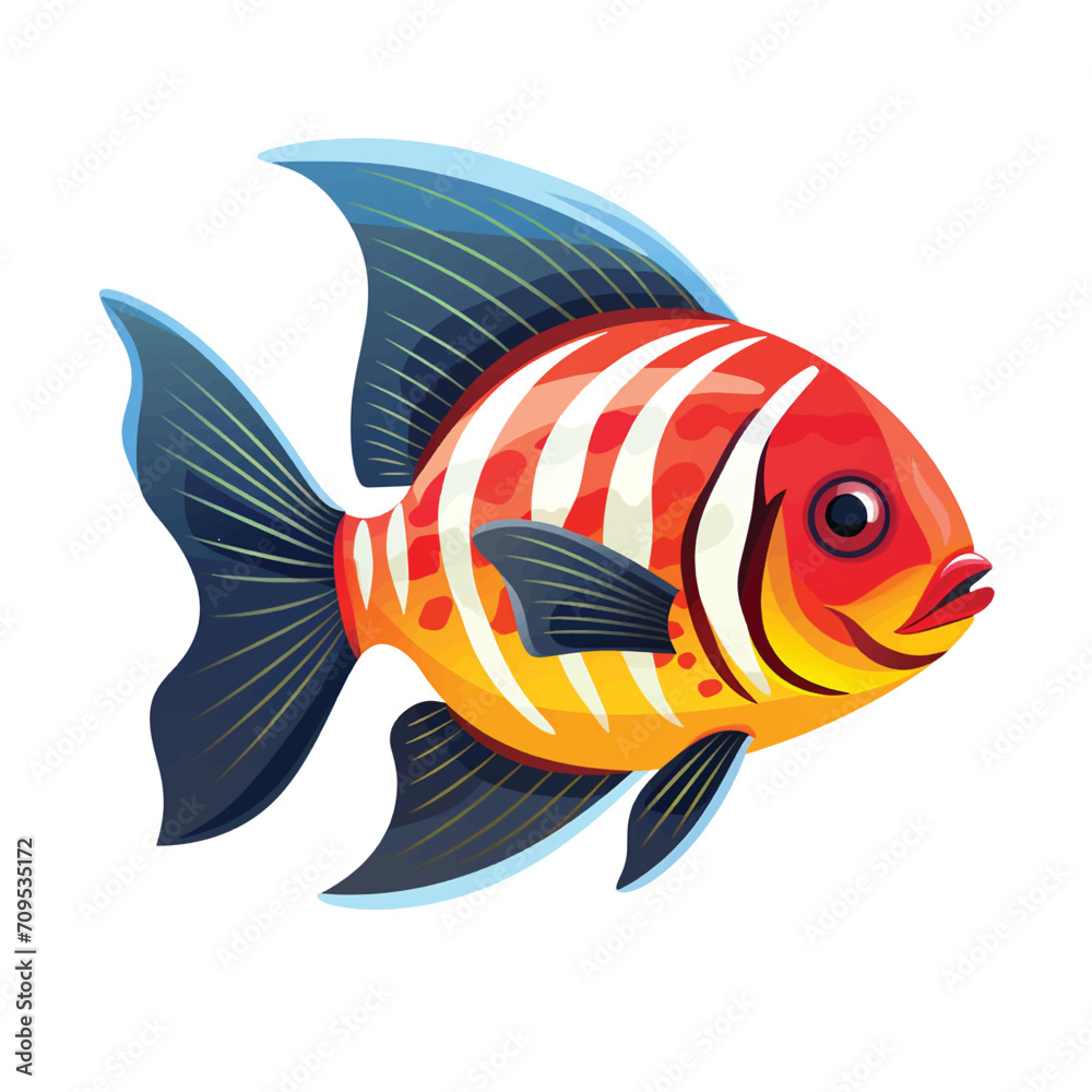 Cat fish vector different colors of betta fish colourful tropical fish that can live together purple and orange fish yellow and blue saltwater fish top view purple yellow fish