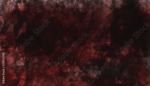  red Dark grunge vivid textured 3D Rendering background. red Halloween event background design vector. horror background. red monochrome plaster floor tiles background.