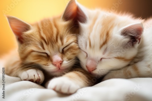 Cuddly Kittens Nap Together