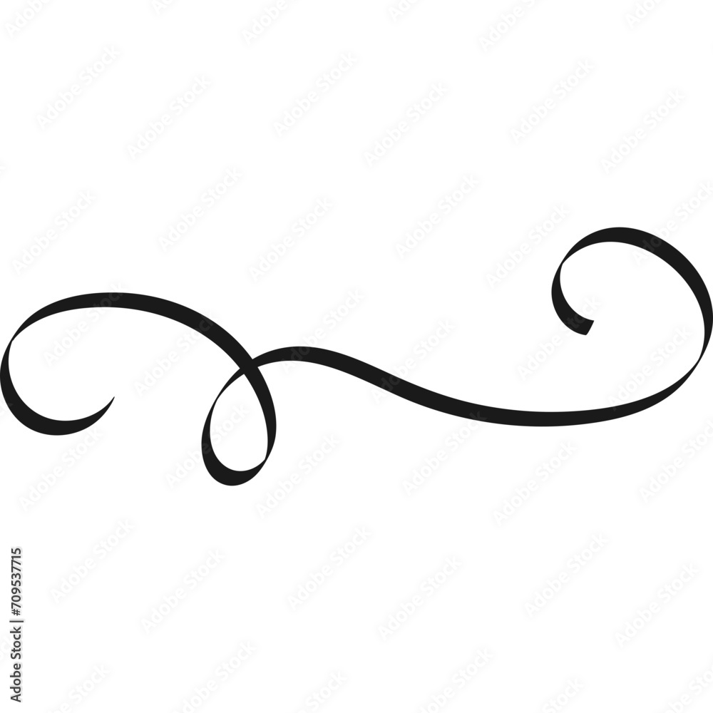 Calligraphy Swirl Element Calligraphy Swirl Element