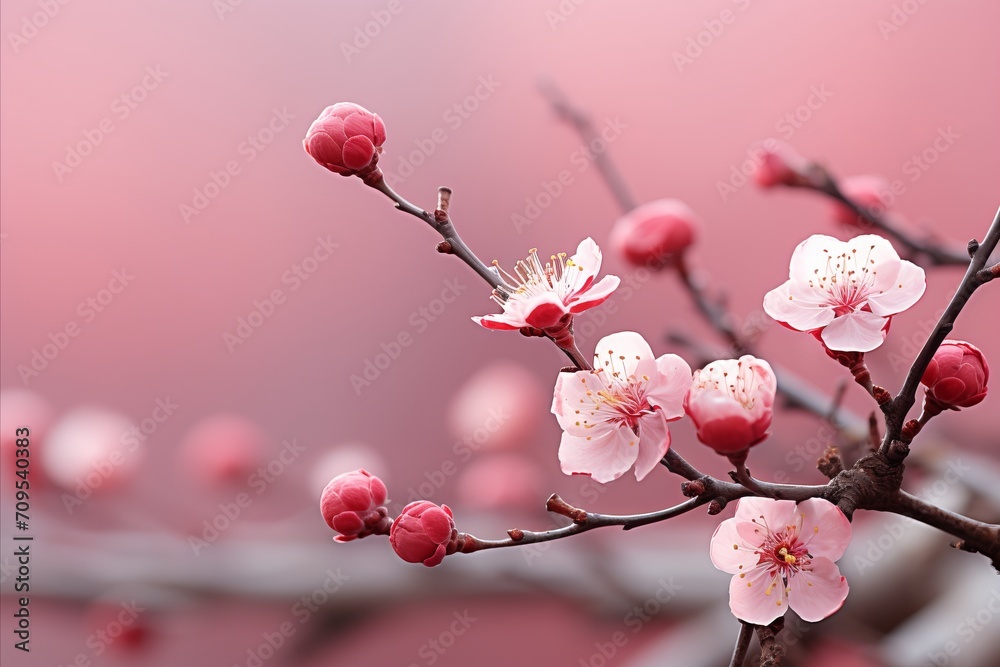 Close-up of blooming cherry blossom branch Close-up of blooming cherry blossom branch