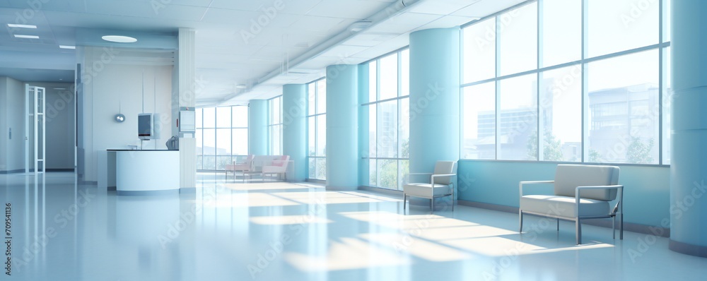 Clean hospital interior background Generative AI Clean hospital interior background Generative AI