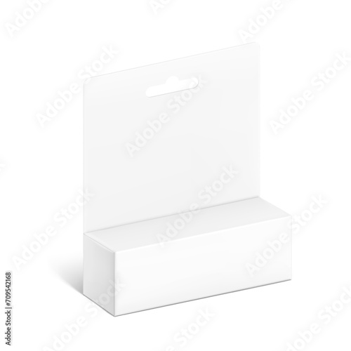Lip balm packaging. Half side view. Vector illustration isolated on white background. Can be use for your design, advertising, promo and etc. EPS10. photo
