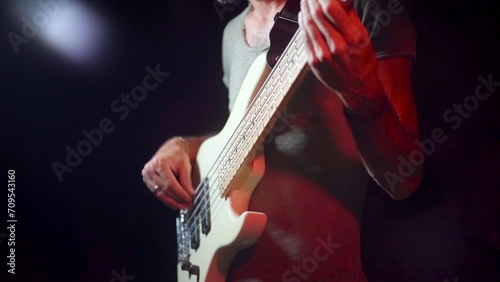 Bass Player Close Up Details photo