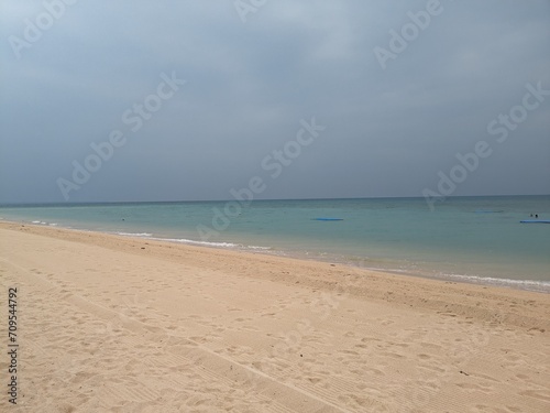 the beach of kohama island in Okinawa JAPAN  Unfortunately it is  cloudy  but it is very beautiful