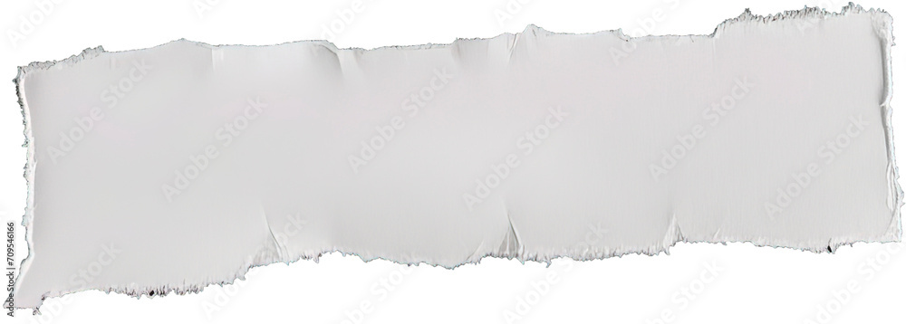 Torn paper sheet isolated on transparent background. PNG