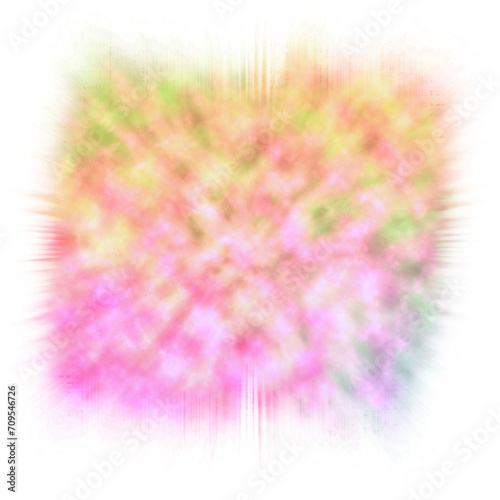 A transparent dreamlike abstract psychedelic cloud burst design element.