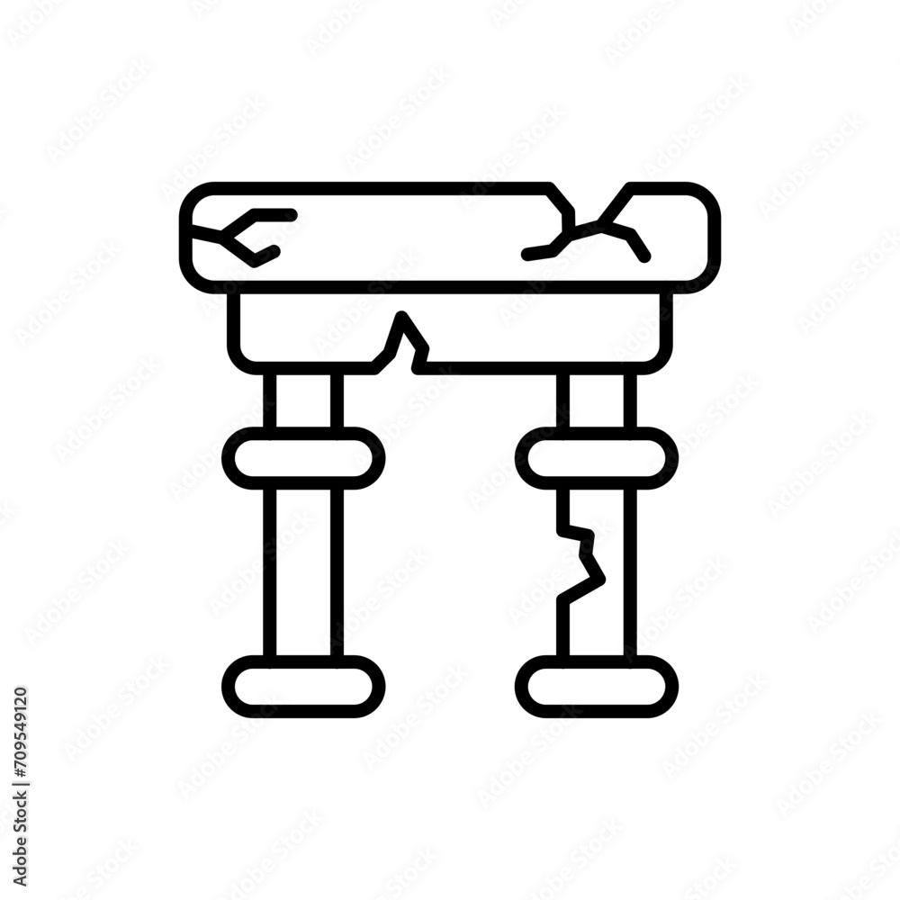 Ancient building outline icons, minimalist vector illustration ,simple transparent graphic element .Isolated on white background Ancient building outline icons, minimalist vector illustration ,simple transparent graphic element .Isolated on white background