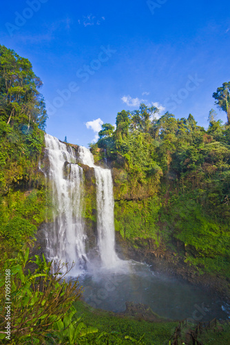 Tad Yuang Waterfall in Bolaven Plateau  Southern Laos.