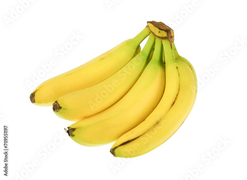 yellow banana on white background