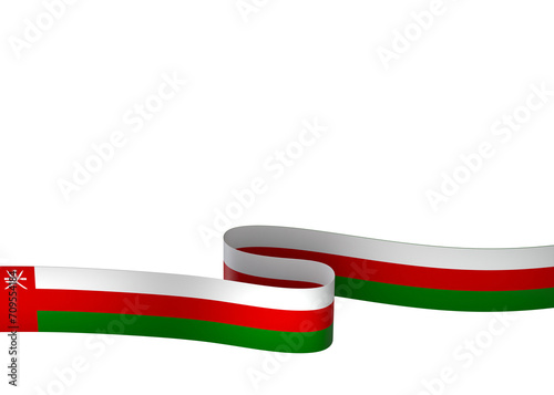 Oman flag element design national independence day banner ribbon png
