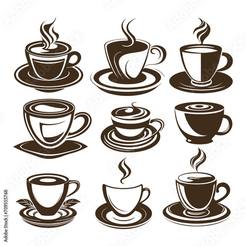 Vector set off coffee cup