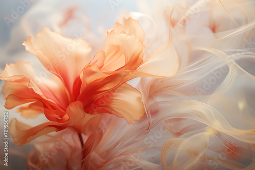 Soft Blossoming Beauty: Floral Delight in Pink and White on a Romantic Spring Background © VICHIZH