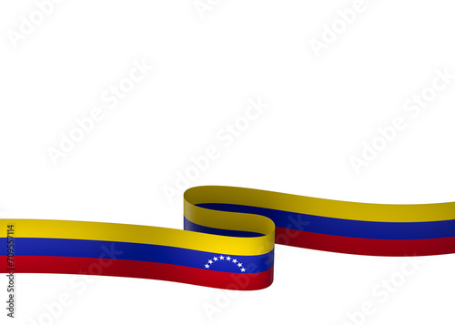 Venezuela flag element design national independence day banner ribbon png
