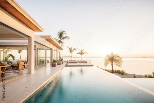 luxurious seaside villa with infinity pool and ocean view