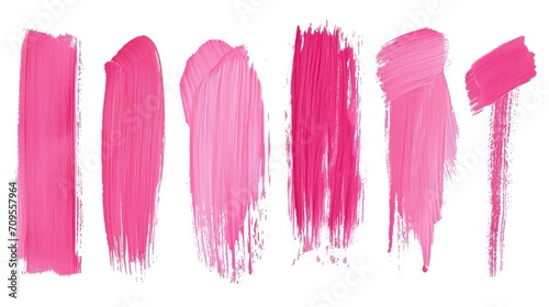 vector collection of pink brush strokes    photo