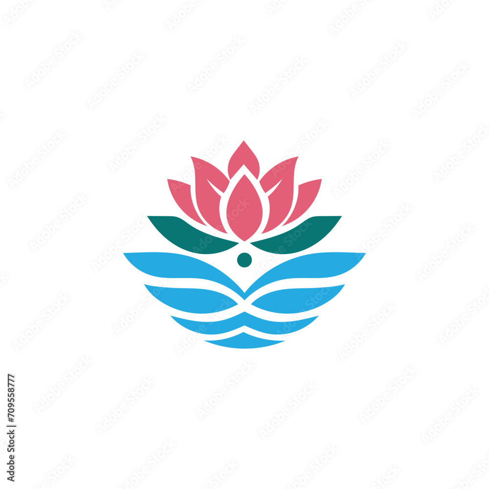 unique flower logo design vector template	
