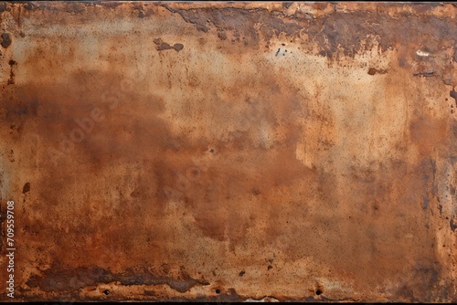 Rusted metal banner on white background Generative AI