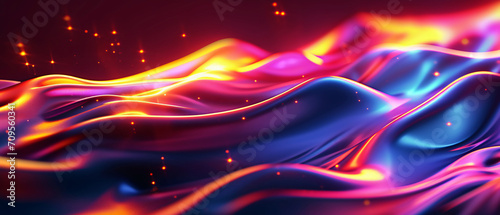 Abstract neon waves background.