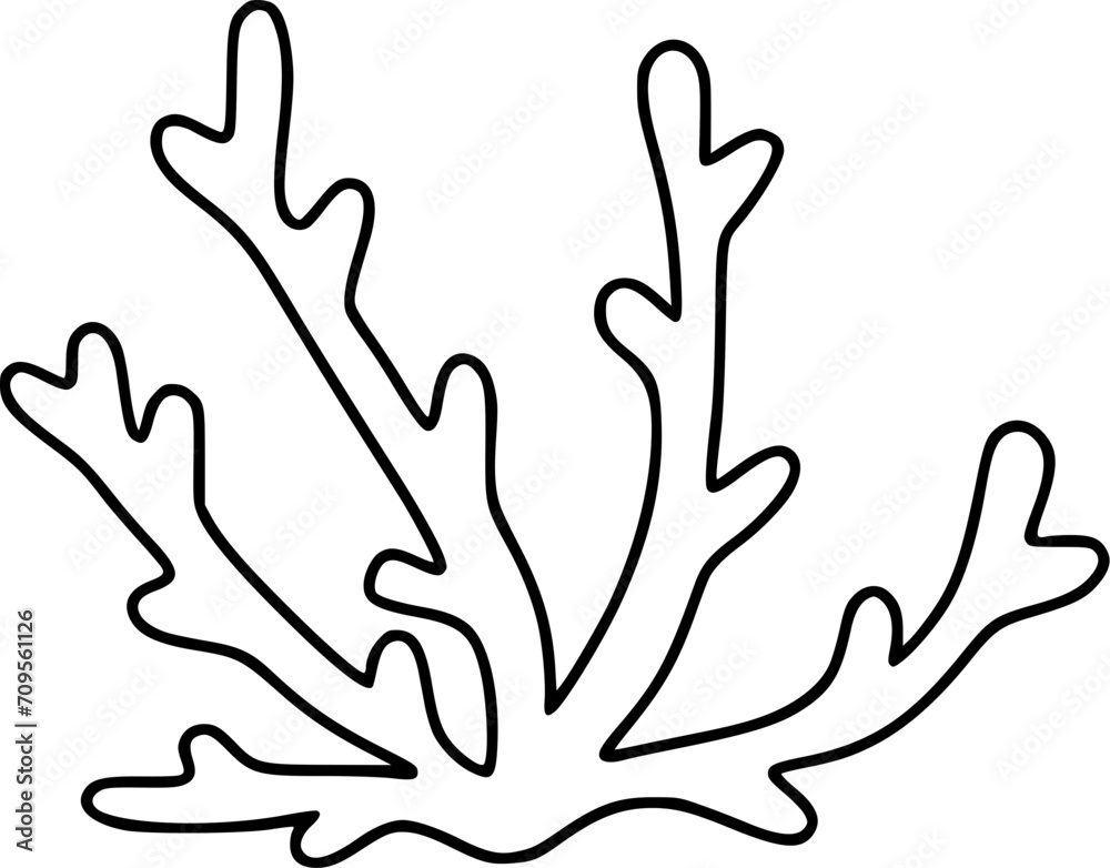 Obraz premium Coral outline