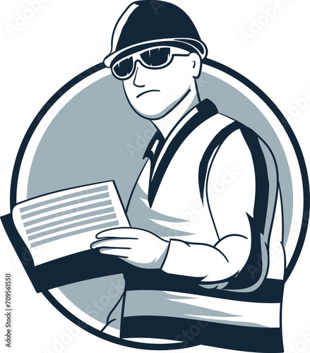 Construction Worker Business Person Project Manager Engineer Architect Vector