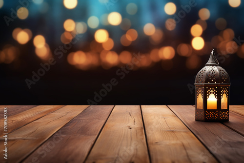 Close up of woman hands holding decorative lantern. Ramadan Kareem concept