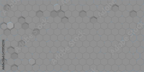 Trendy Abstract Seamless Futuristic Simple Hexagonal Gaming Cyber Vector Tech Background Template