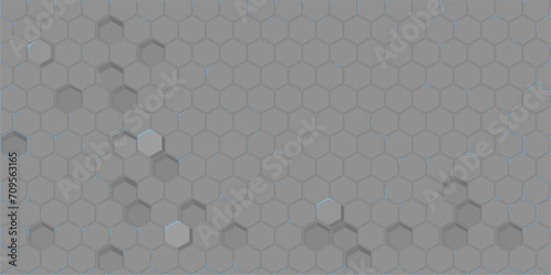 Abstract Seamless Futuristic Simple Hexagonal Gaming Cyber Vector Tech Background Template