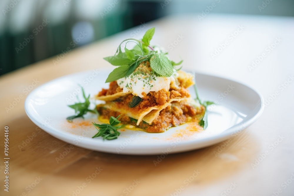lasagna with a crispy, browned cheese crust lasagna with a crispy, browned cheese crust
