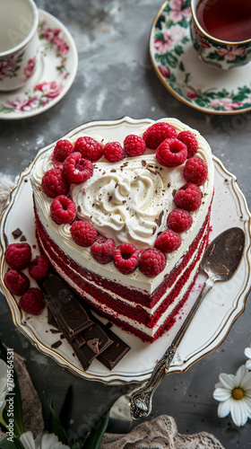 Valentine velvet cake for lovers food porn