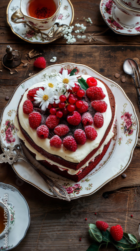 Valentine velvet cake for lovers food porn