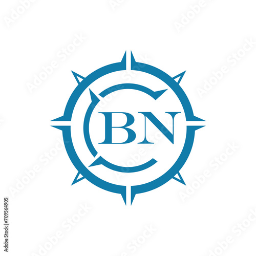 BN letter design. BN letter technology logo design on a white background.