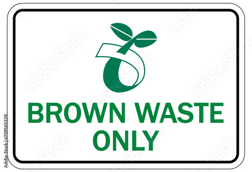 Organic waste recycle compost sign and labels