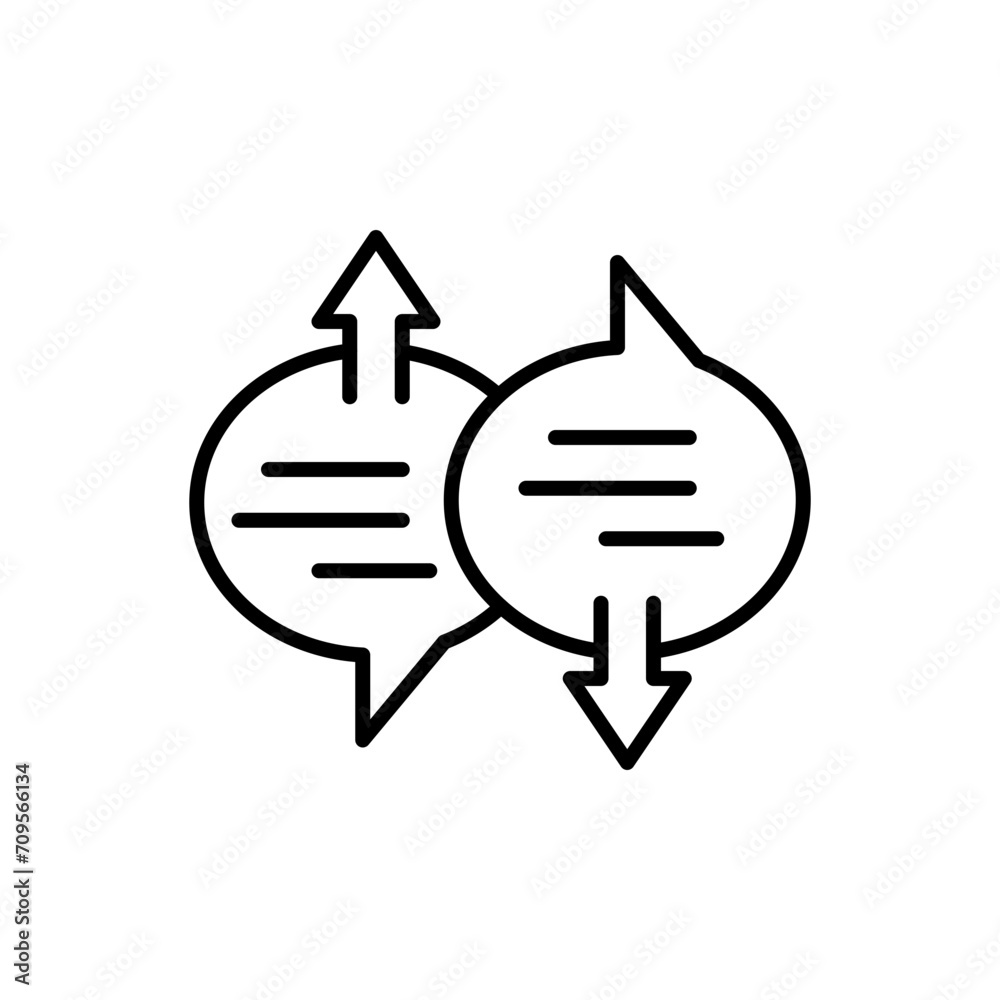 Chat discussion outline icons, minimalist vector illustration ,simple transparent graphic element .Isolated on white background Chat discussion outline icons, minimalist vector illustration ,simple transparent graphic element .Isolated on white background